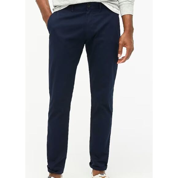 NWOT J. Crew Factory Men's Slim-Fit Flex Chino Pant Navy Blue Size 34x32